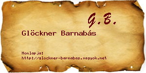 Glöckner Barnabás névjegykártya