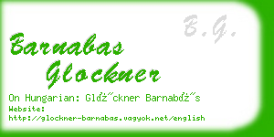 barnabas glockner business card